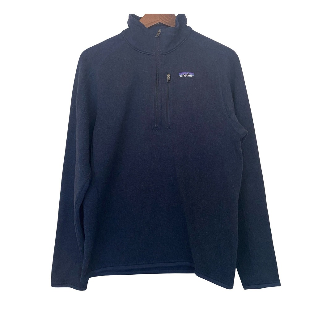 Patagonia Better Sweater Mens Pullover Size M Navy Blue Quarter Zip Fleece